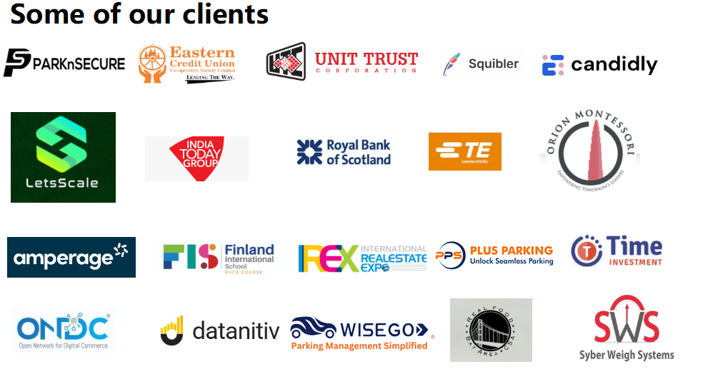 Selected Vinnpro client and partner logos