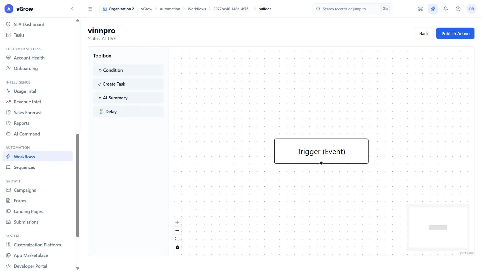 VGroW visual workflow automation